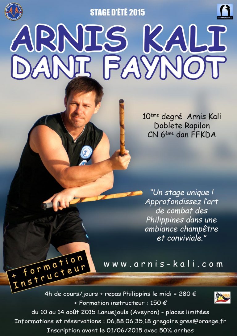 stage été 2015 avec master Faynot Arnis Kali Eskrima