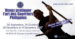 stage arnis kali avec gregoire grés 2017